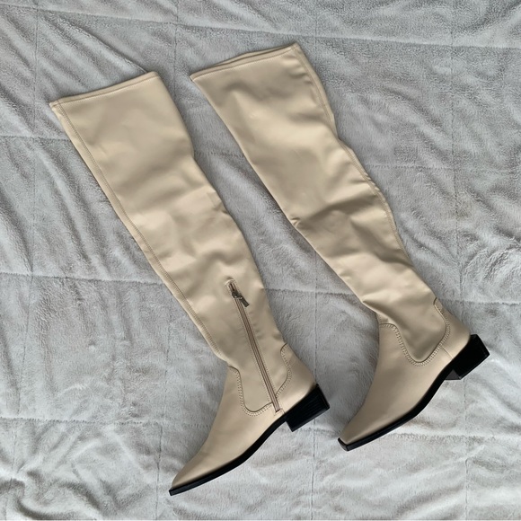 SCHUTZ Cream Over the Knee Boots - Picture 7 of 14